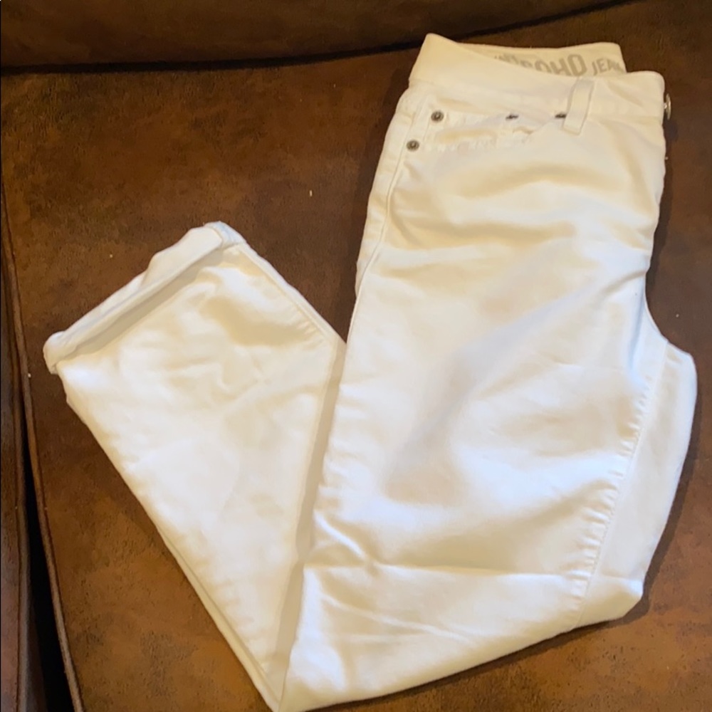 DKNY cropped SOHO jeans white size 2